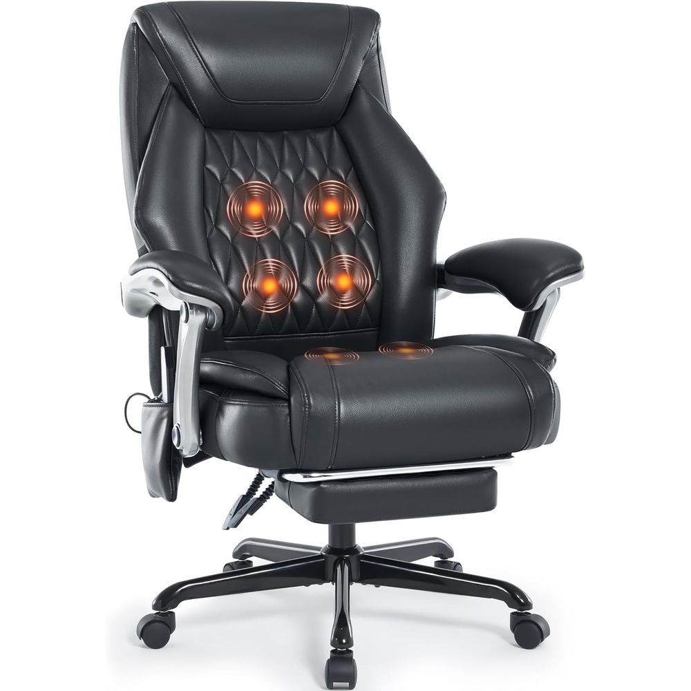 Leatherwork At Home - Ergonomic Reclining Office Chair with Heat,