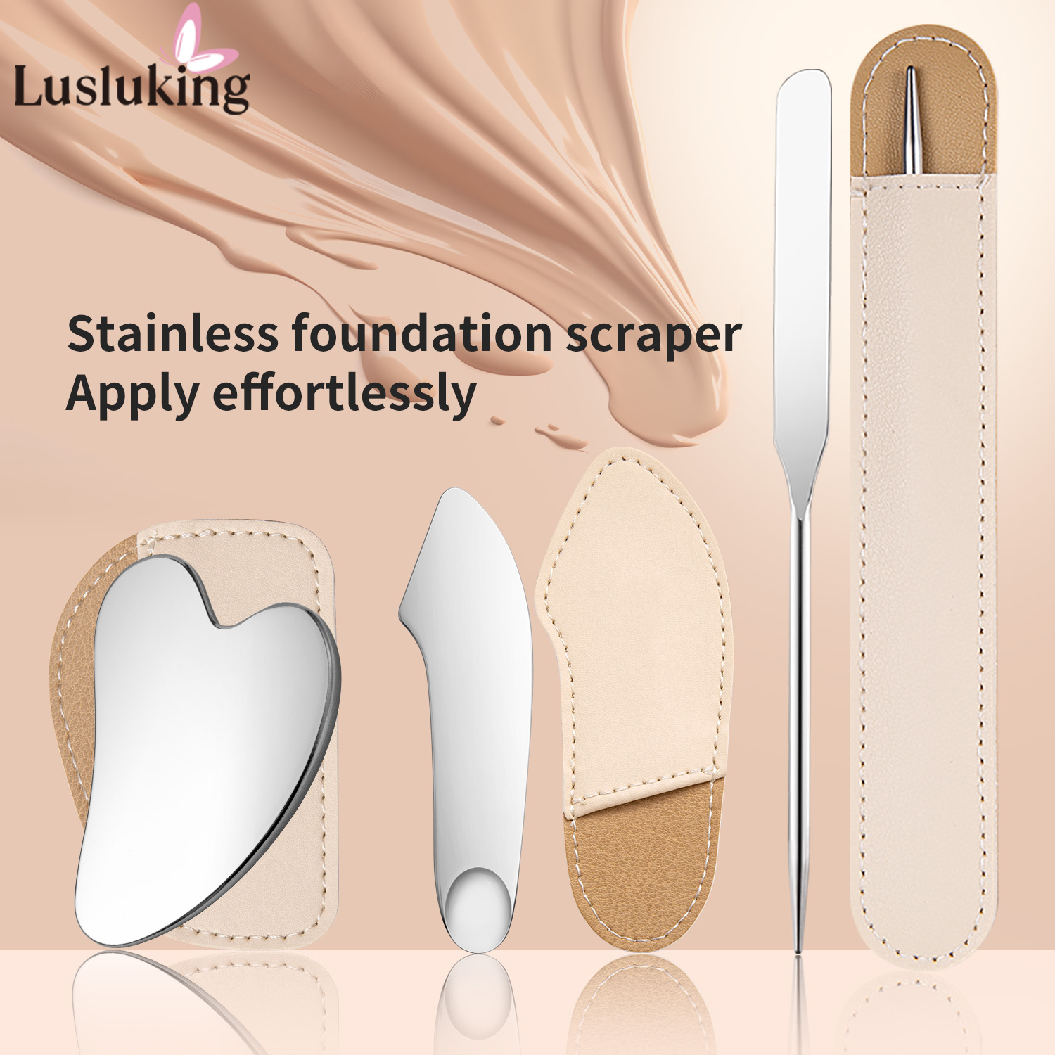 Leatherwork Tools - Stainless Steel Foundation Makeup Spatula Cream