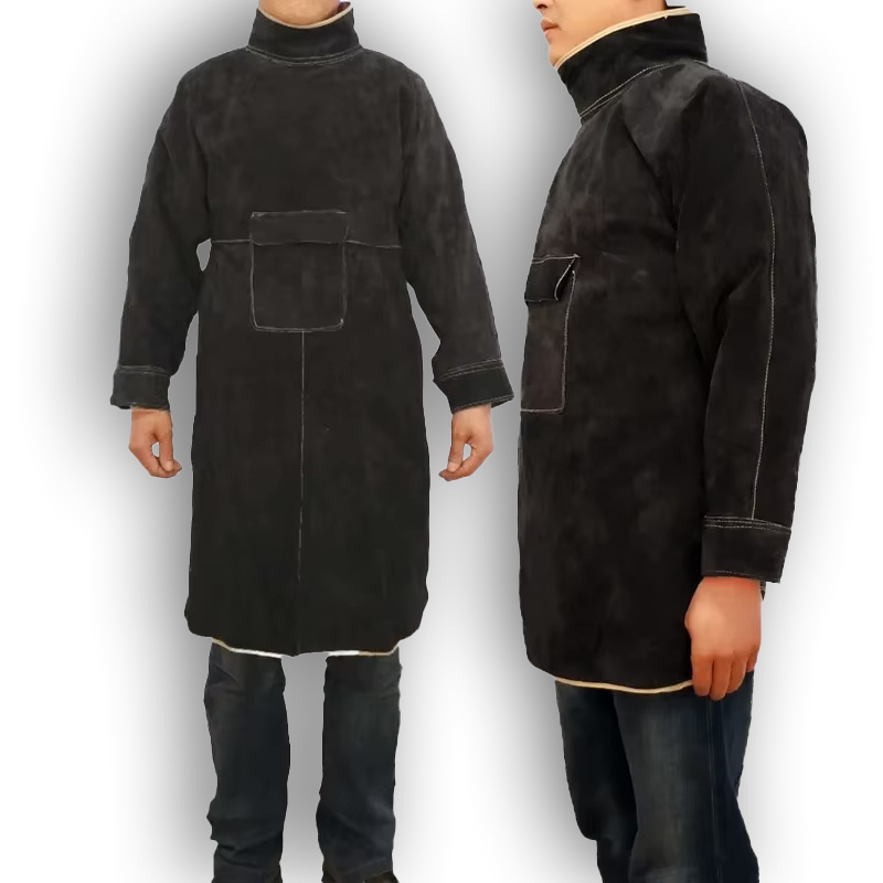 Leather Work Overalls - Heat & Flame-Resistant Heavy Duty Split