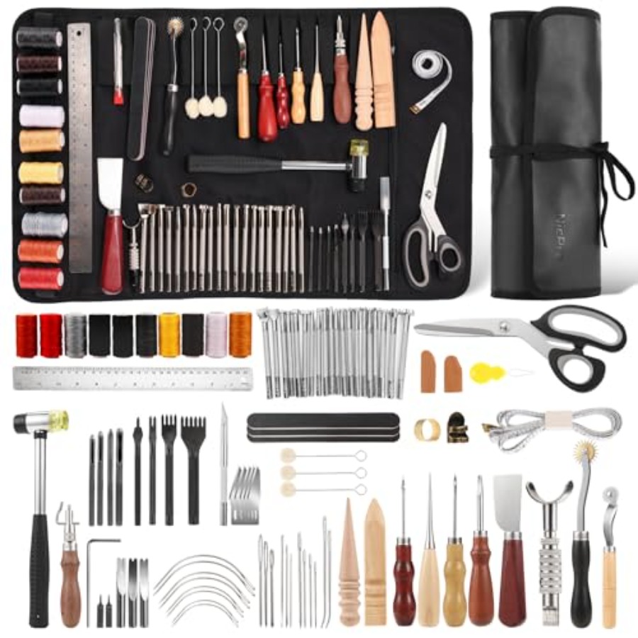 Beginner Leatherwork Kit - Leather Tooling Kit Leather Working Tools
