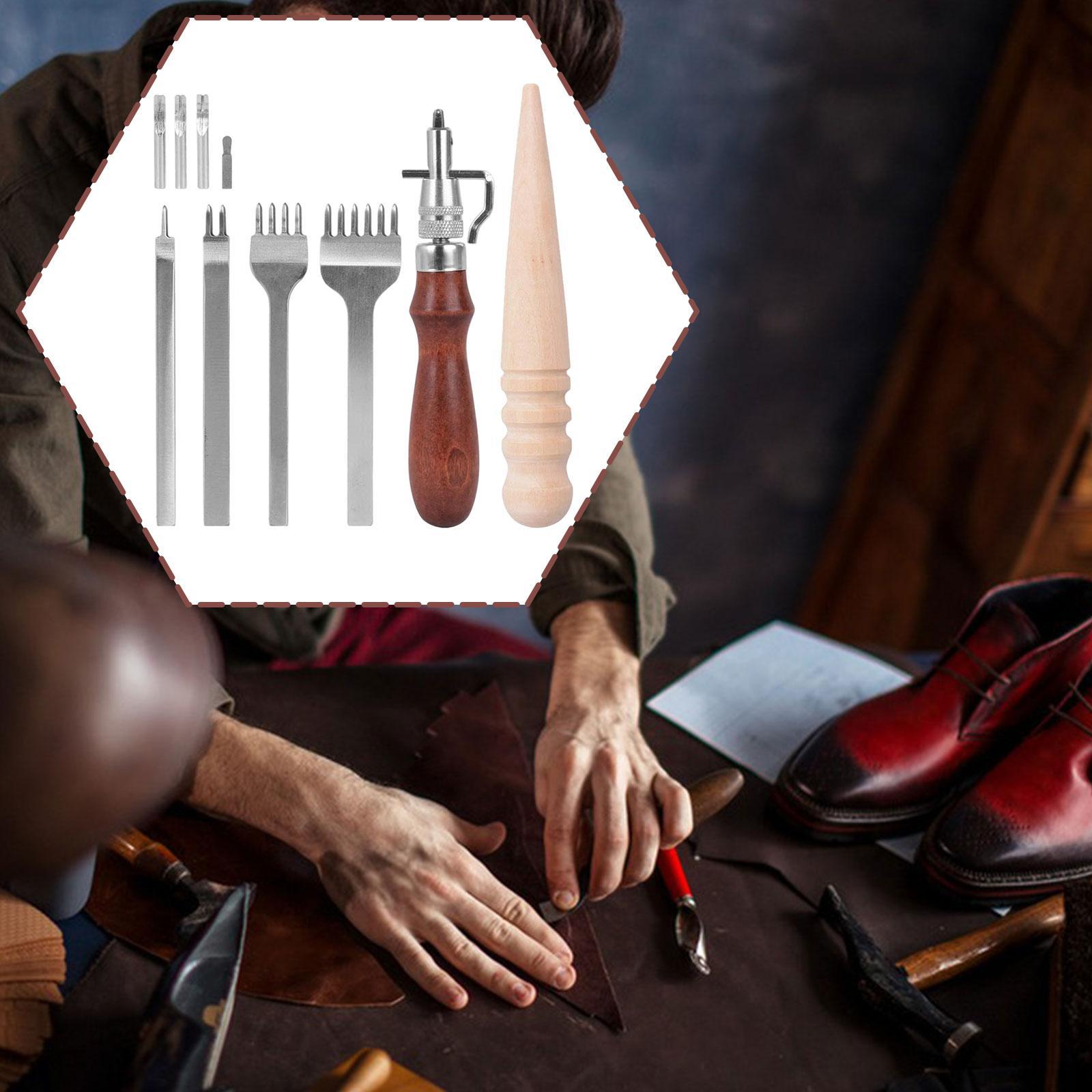 Beginner Leatherwork Kit - Leather Tool Kit,Portable Leather Working,Leather Work