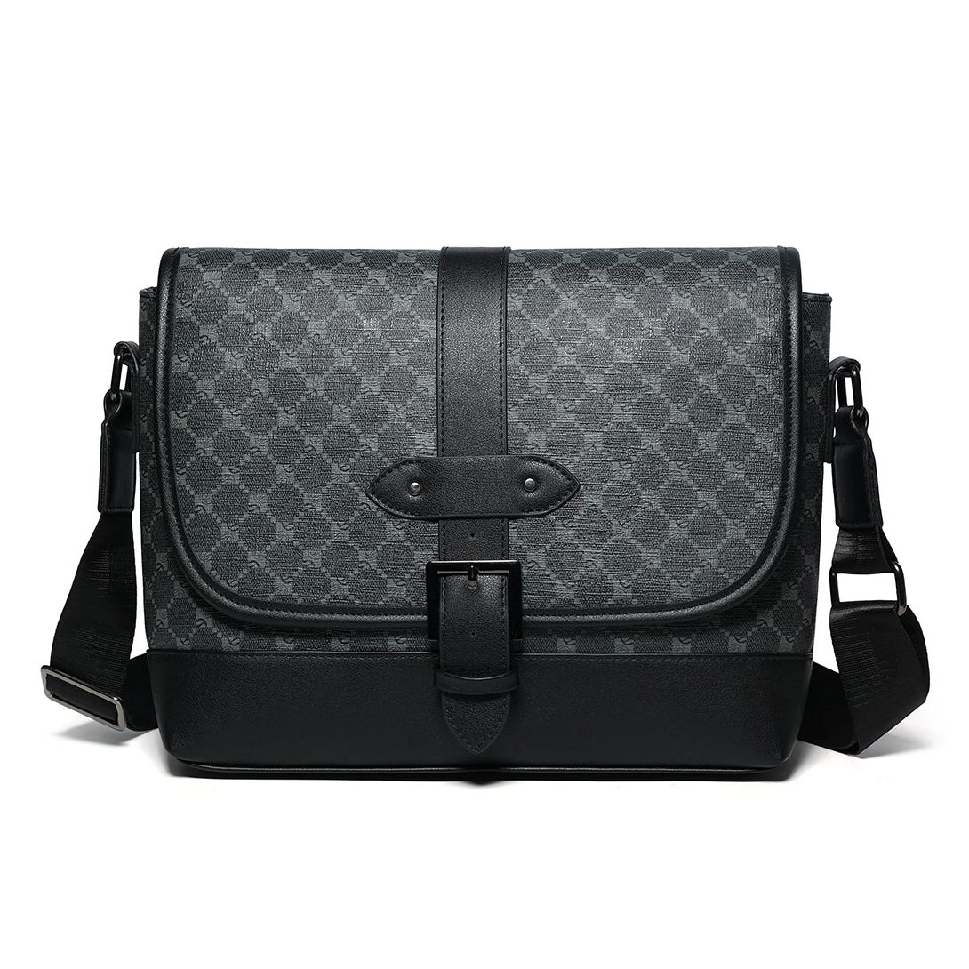 Leather Work Bag Mens - Business Leather Large Crossbody Bag for