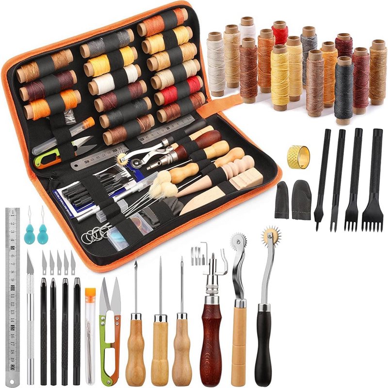 Beginner Leatherwork Kit - A008 Leather Working Tools Kit 66