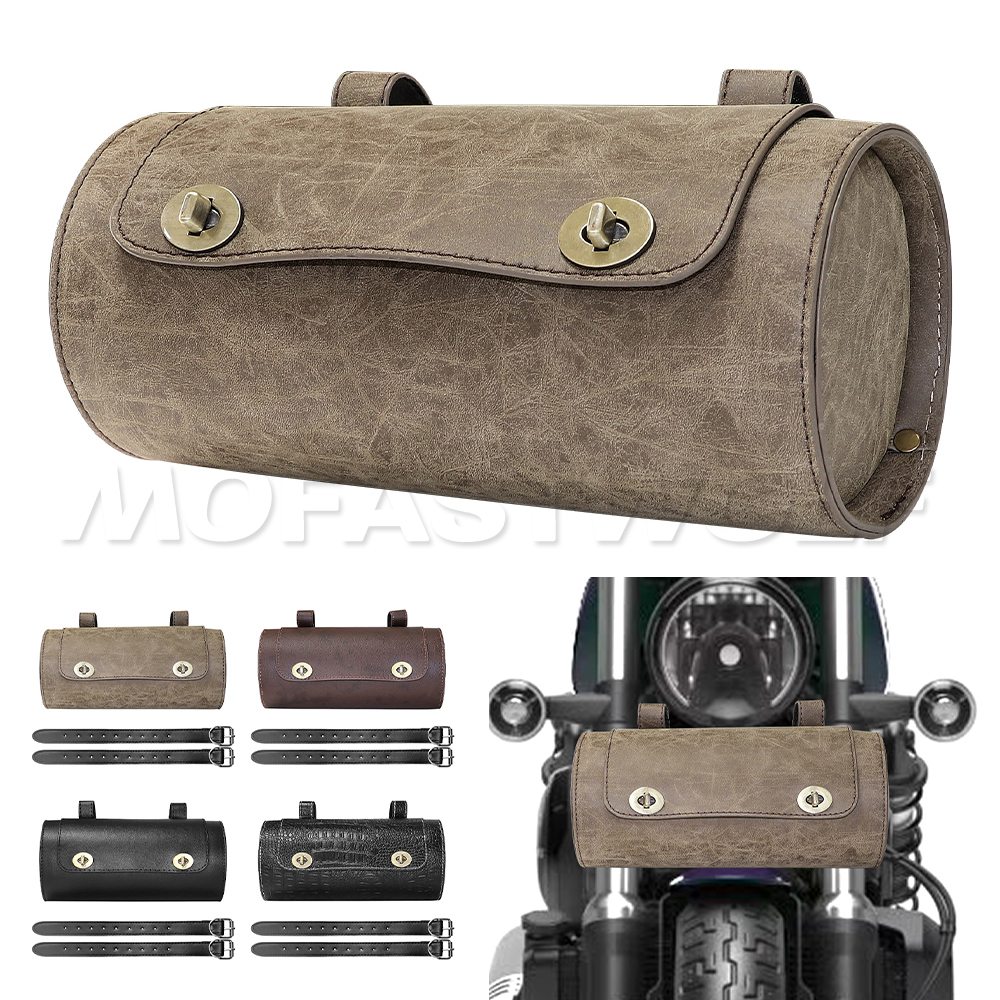 Leatherwork Tools - Retro Motorcycle Front Fork Handlebar Bag