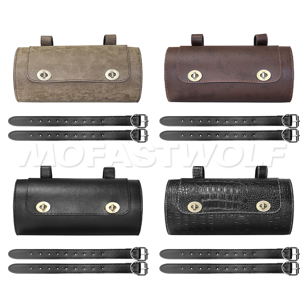 Leatherwork Tools - 1X Black Universal Motorcycle Saddle Bags
