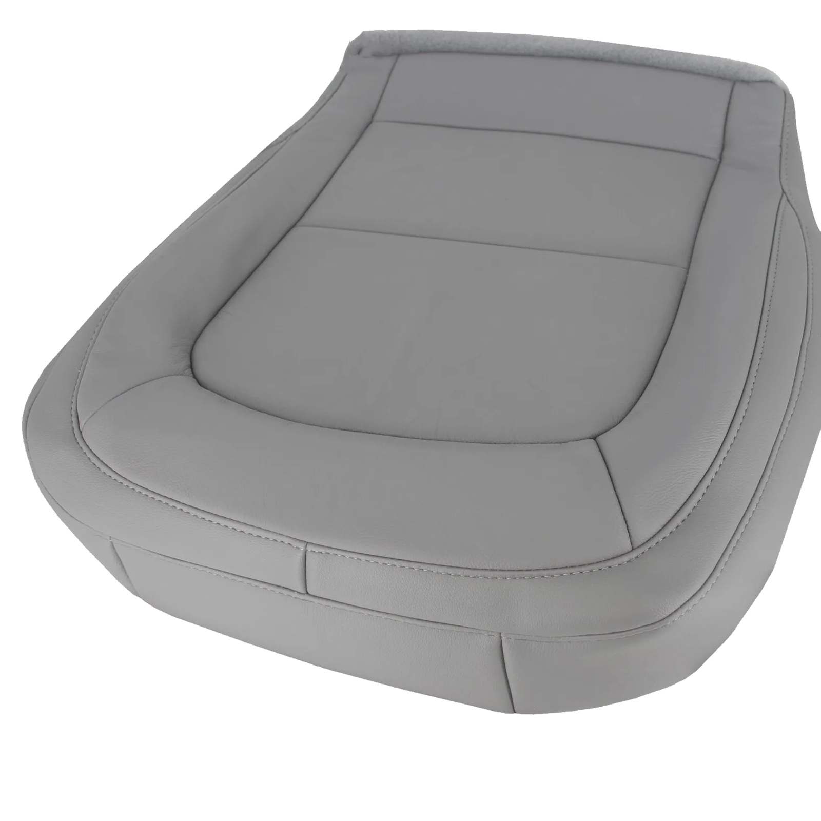 Leather Work For Car - Gray Leather Front Bottom Seat Cover