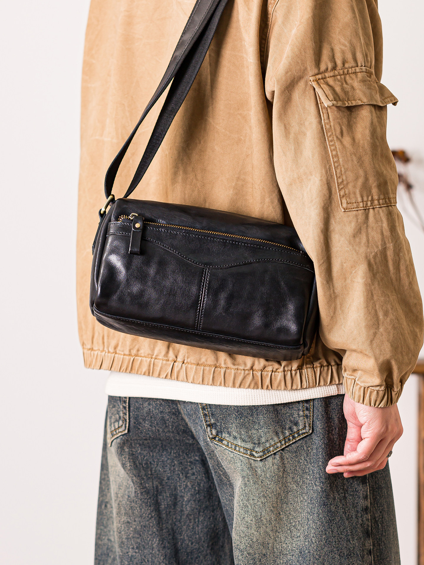 Leather Work Bag Mens - PNDME organizers handmade vintage genuine leather