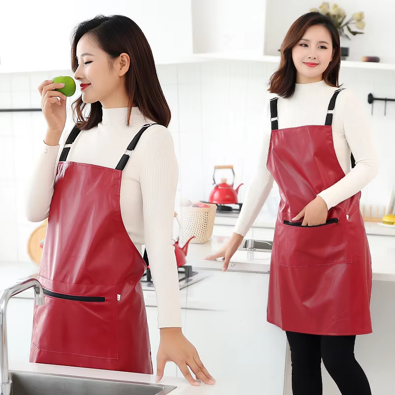Leather Work Overalls - Waterproof Oil-proof Leather Apron Women's Fashion
