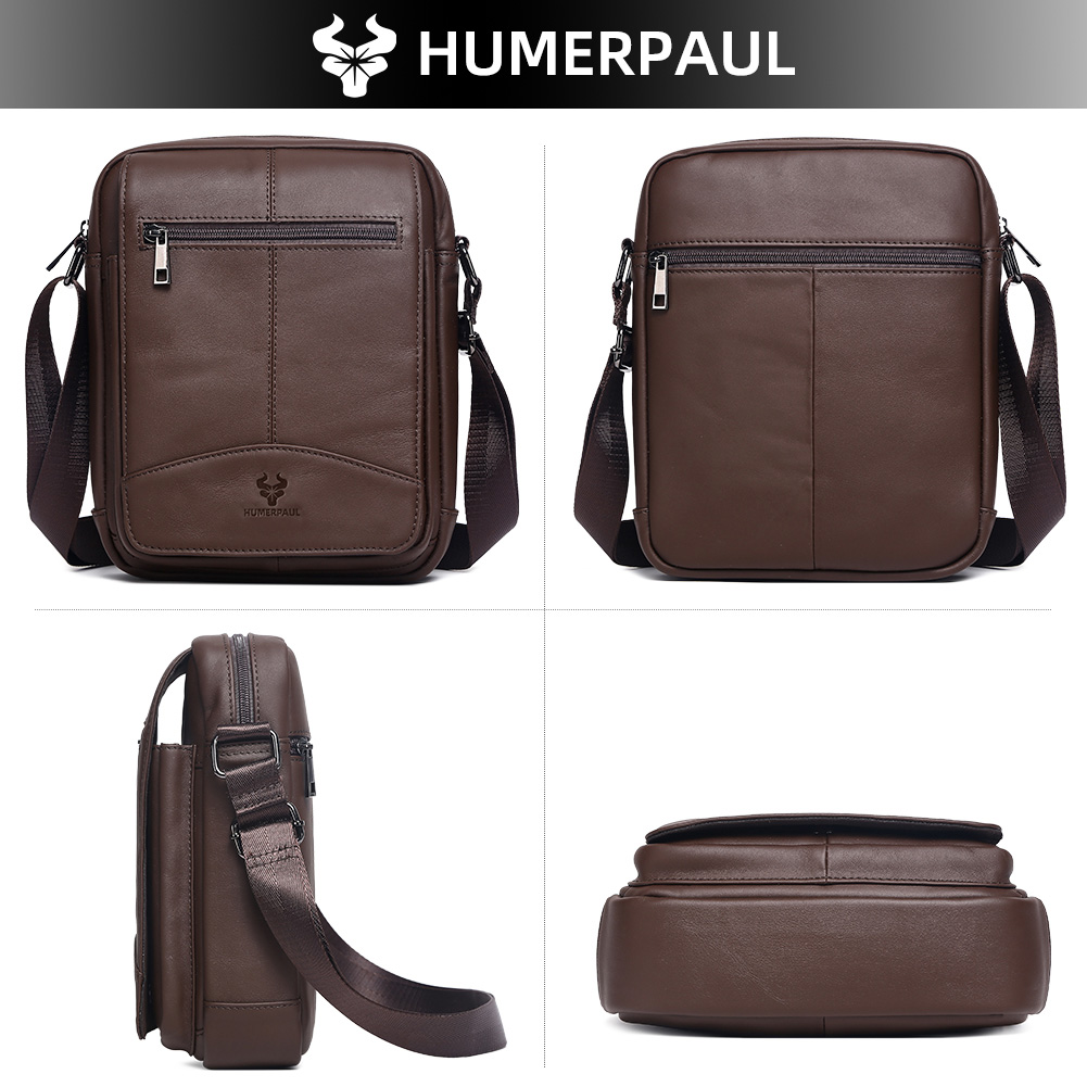 HUMERPAUL Genuine Leather Cros - Leather Work Bag Men reseña y precio