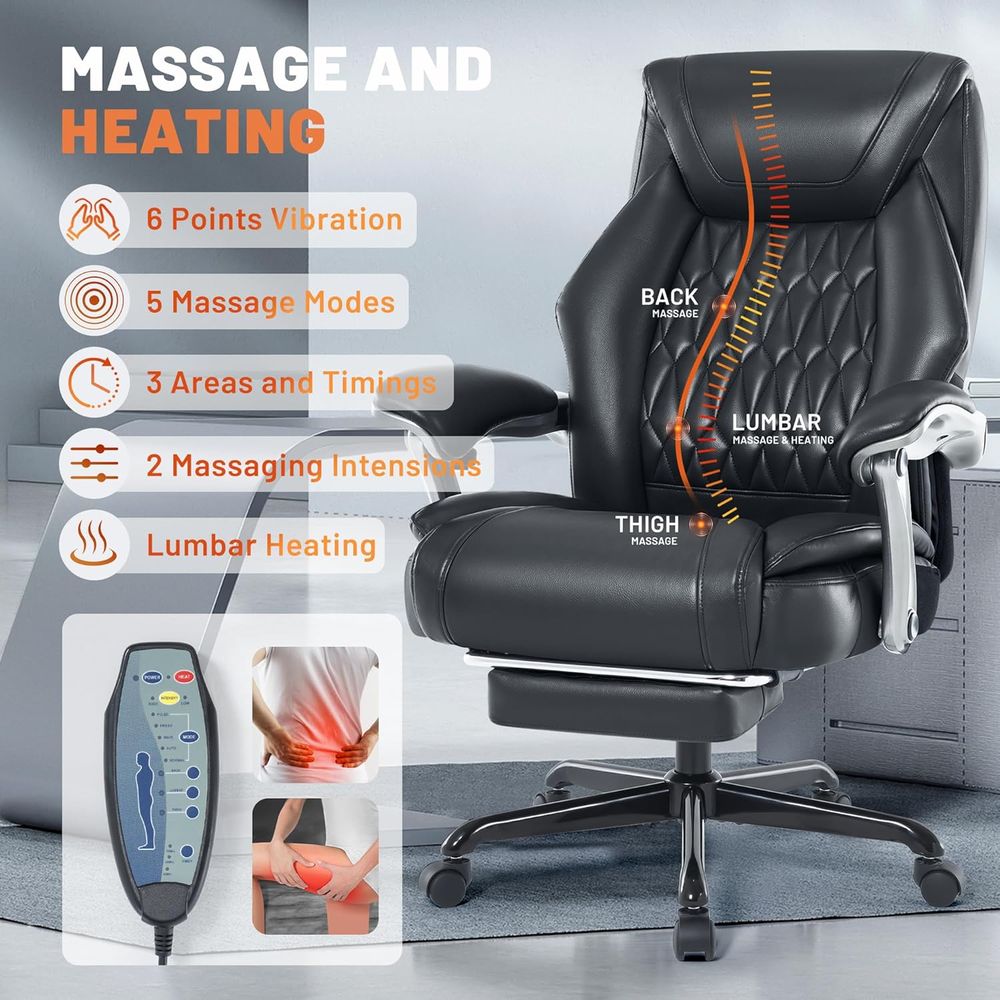 Ergonomic Reclining Office Cha - Leatherwork At Home reseña y precio