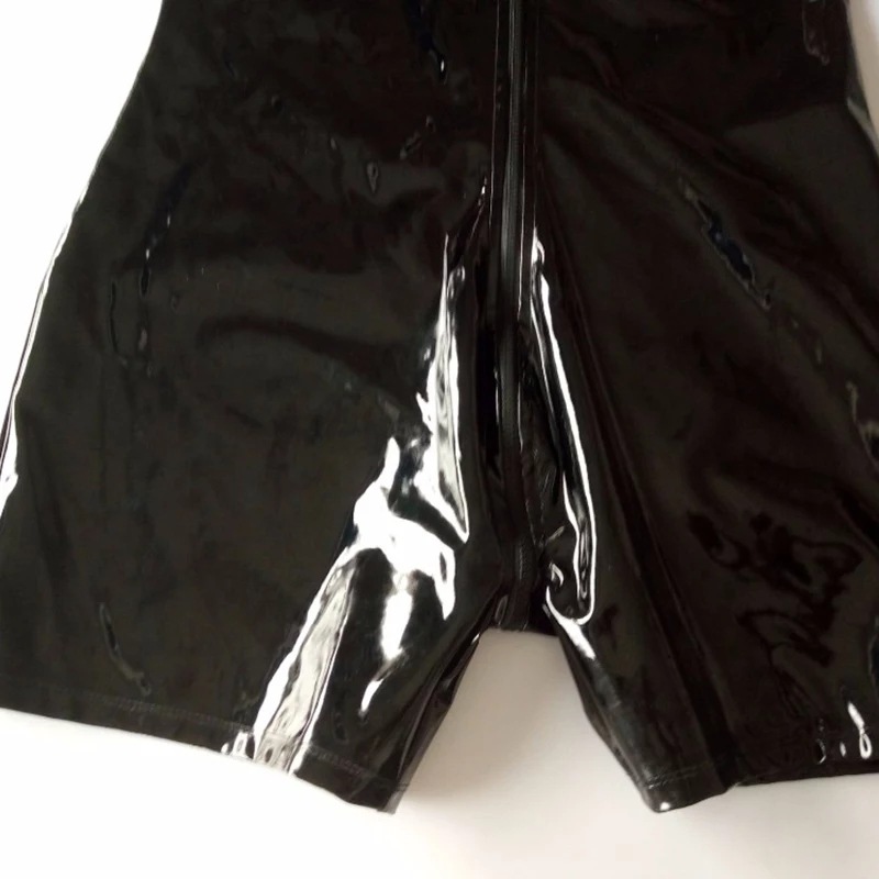 Mens PVC Bright Leather Jumpsu - Leather Work Overalls reseña y precio