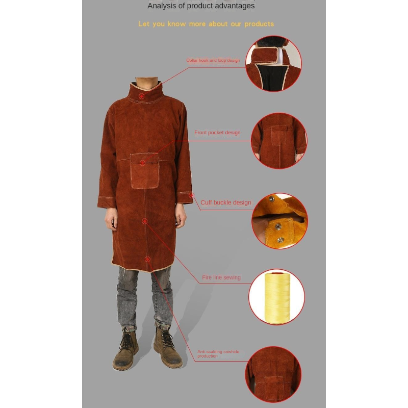 Welder Protective Cover Cowhid - Leather Work Overalls reseña y precio