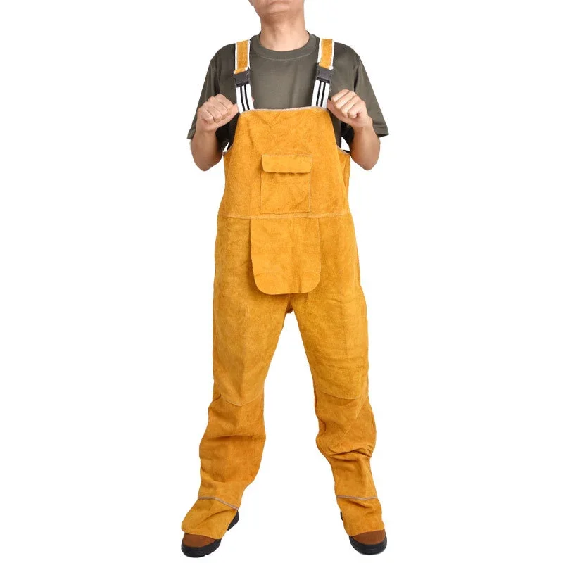 Welding Strap Suit Men Bib Ove - Leather Work Overalls reseña y precio