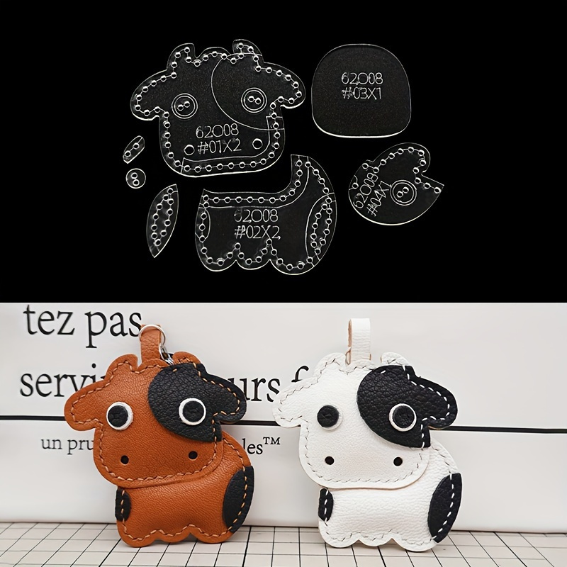 7pcs/set Cute Cartoon Cow Acry - Leatherwork Tools reseña y precio