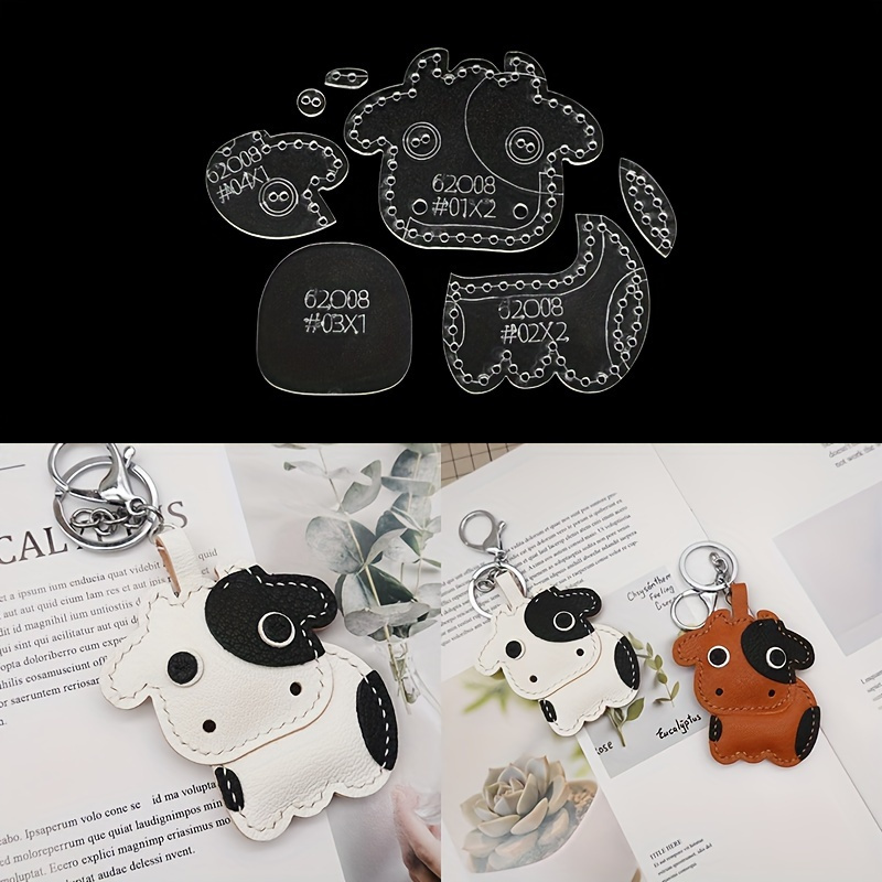 7pcs/set Cute Cartoon Cow Acry - Leatherwork Tools reseña y precio