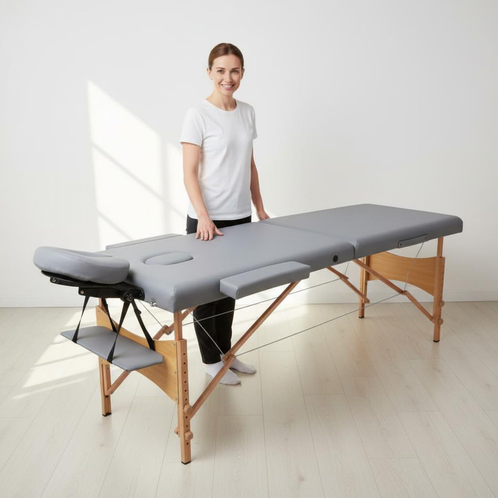 Portable Massage Table PU Leat - Upholstery Leather Work reseña y precio