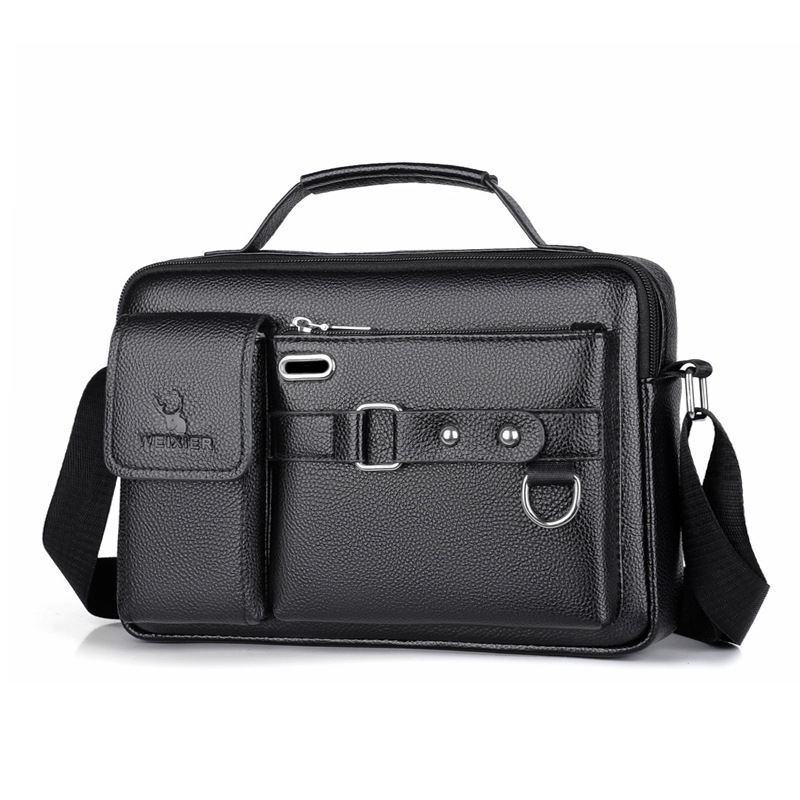 Brand Men Shoulder Bag Pu Leat - Leather Work Bag Men reseña y precio