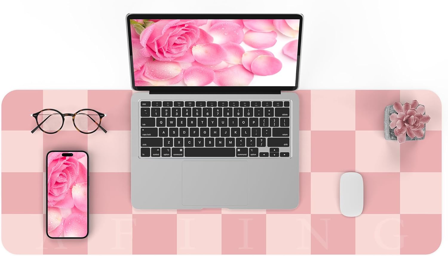 Non-Slip Pink Desk Mat, Waterp - Leatherwork At Home reseña y precio