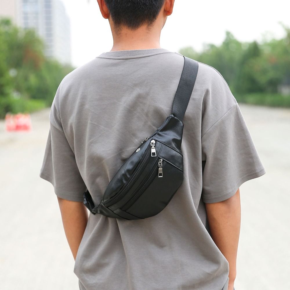 Multifunctional Crossbody Cash - Leather Work Bag Men reseña y precio