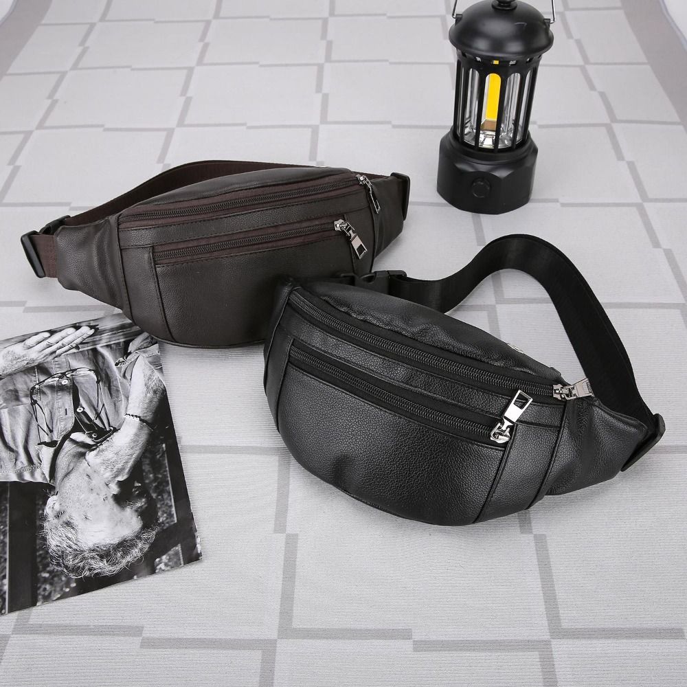 Multifunctional Crossbody Cash - Leather Work Bag Men reseña y precio