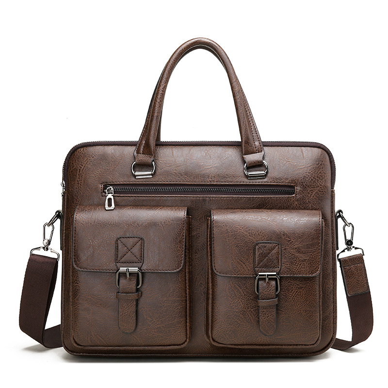 Luxury Brand Man Business Brie - Leather Work Bag Mens reseña y precio