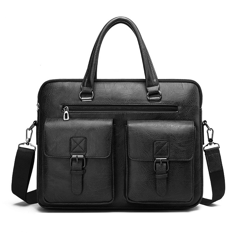 Luxury Brand Man Business Brie - Leather Work Bag Mens reseña y precio