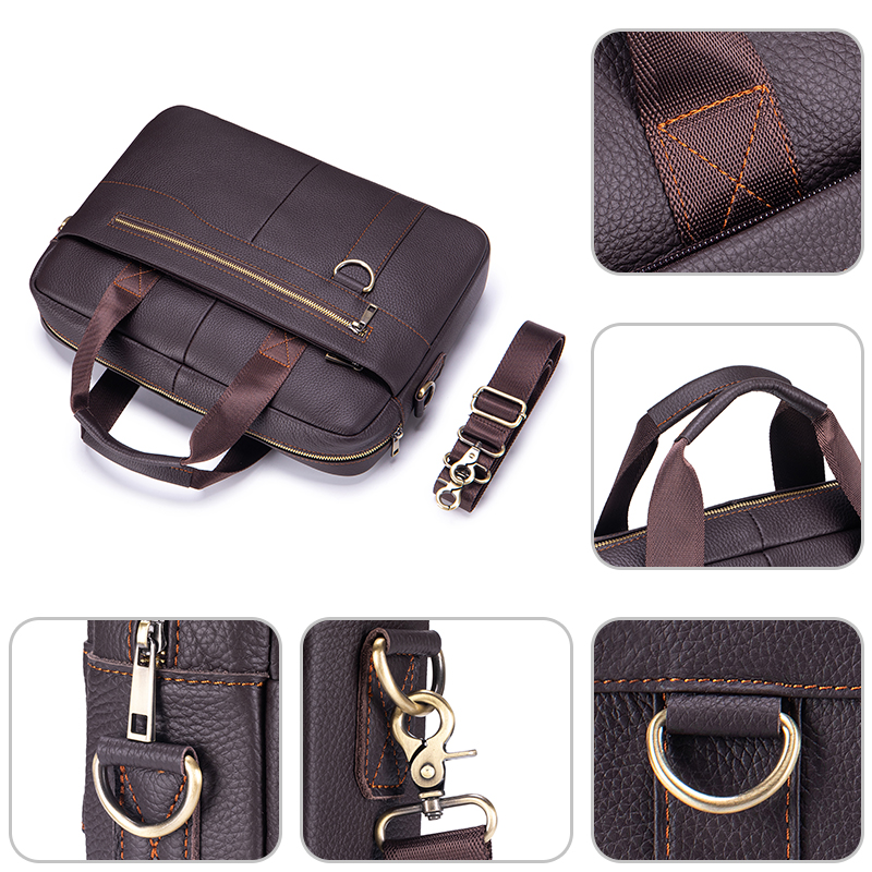 Men's Vintage Genuine Leather  - Leather Work Bag Mens reseña y precio