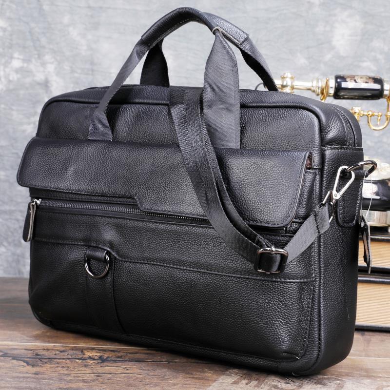 Large Men's Genuine Leather Ha - Leather Work Bag Mens reseña y precio