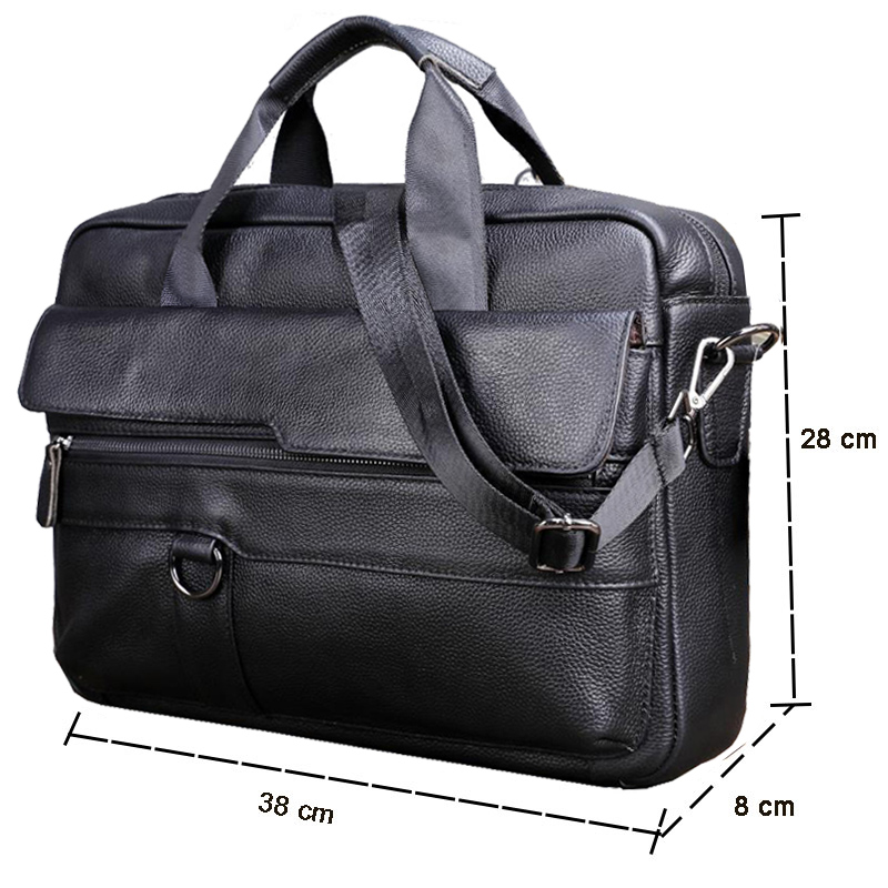 Large Men's Genuine Leather Ha - Leather Work Bag Mens reseña y precio