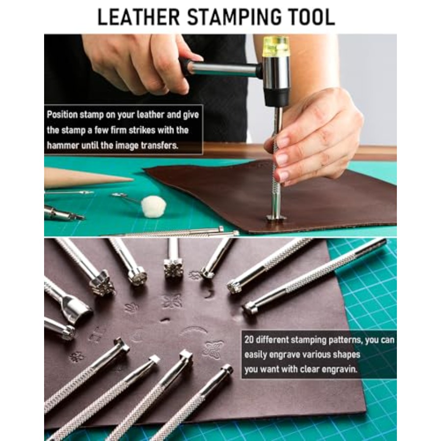 Leather Tooling Kit Leather Wo - Beginner Leatherwork Kit reseña y precio