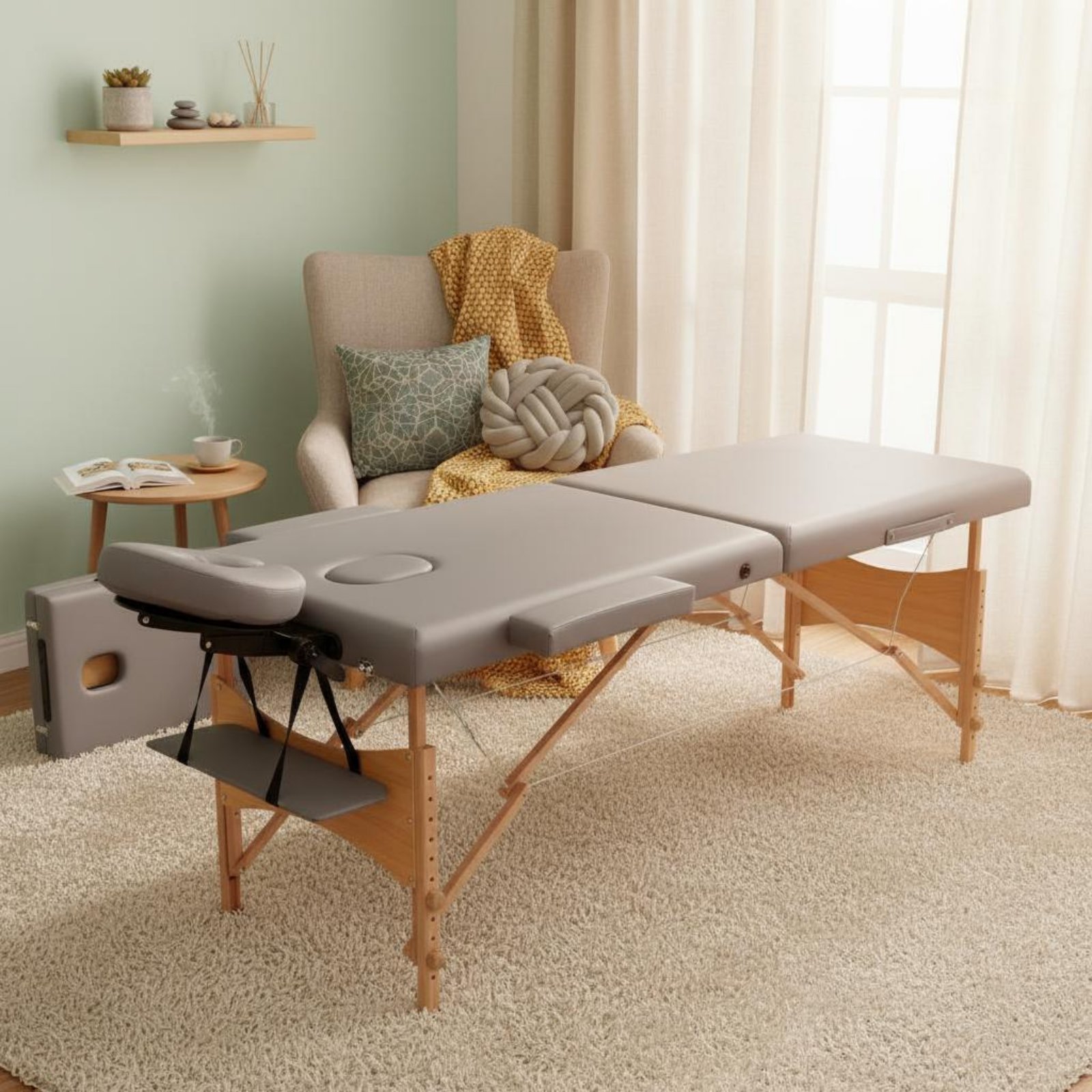 Portable Massage Table PU Leat - Upholstery Leather Work reseña y precio