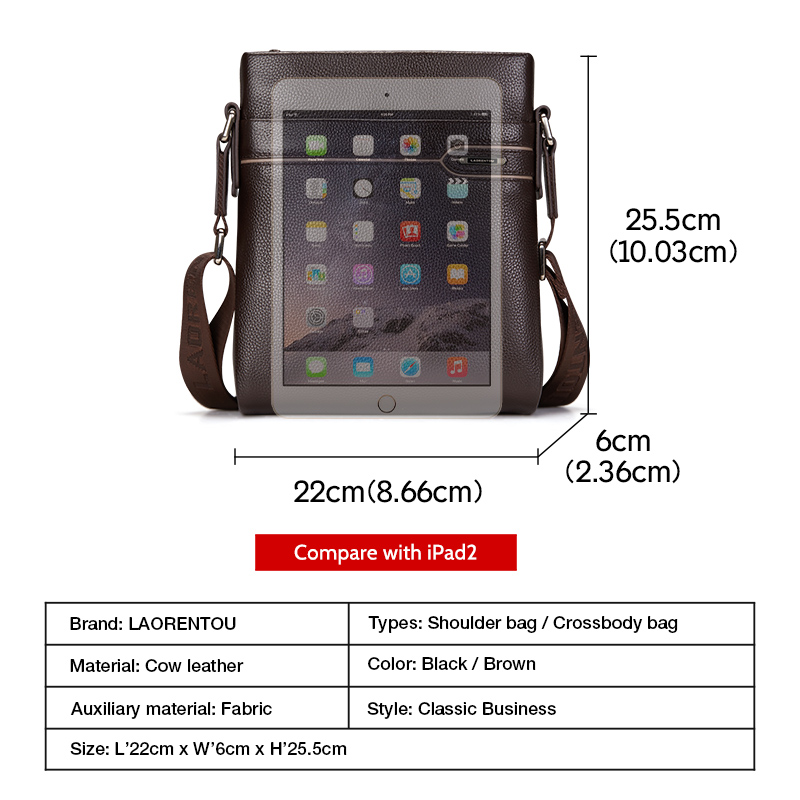 LAORENTOU Men Genuine Leather  - Leather Work Bag Men reseña y precio