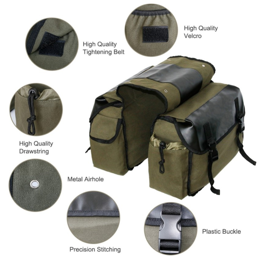 Canvas Leather Rear Saddlebag  - Leatherwork Tools reseña y precio