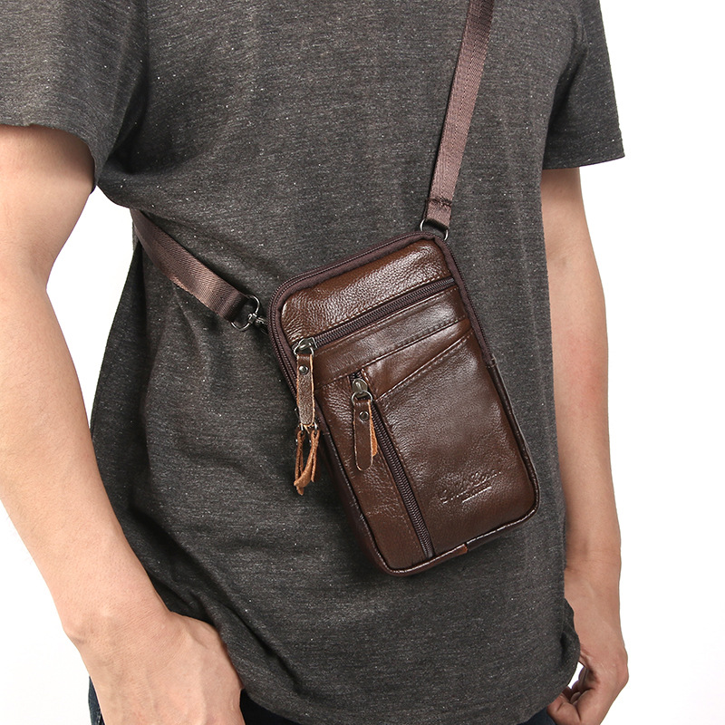 Men's Genuine Leather Crossbod - Leather Work Bag Men reseña y precio