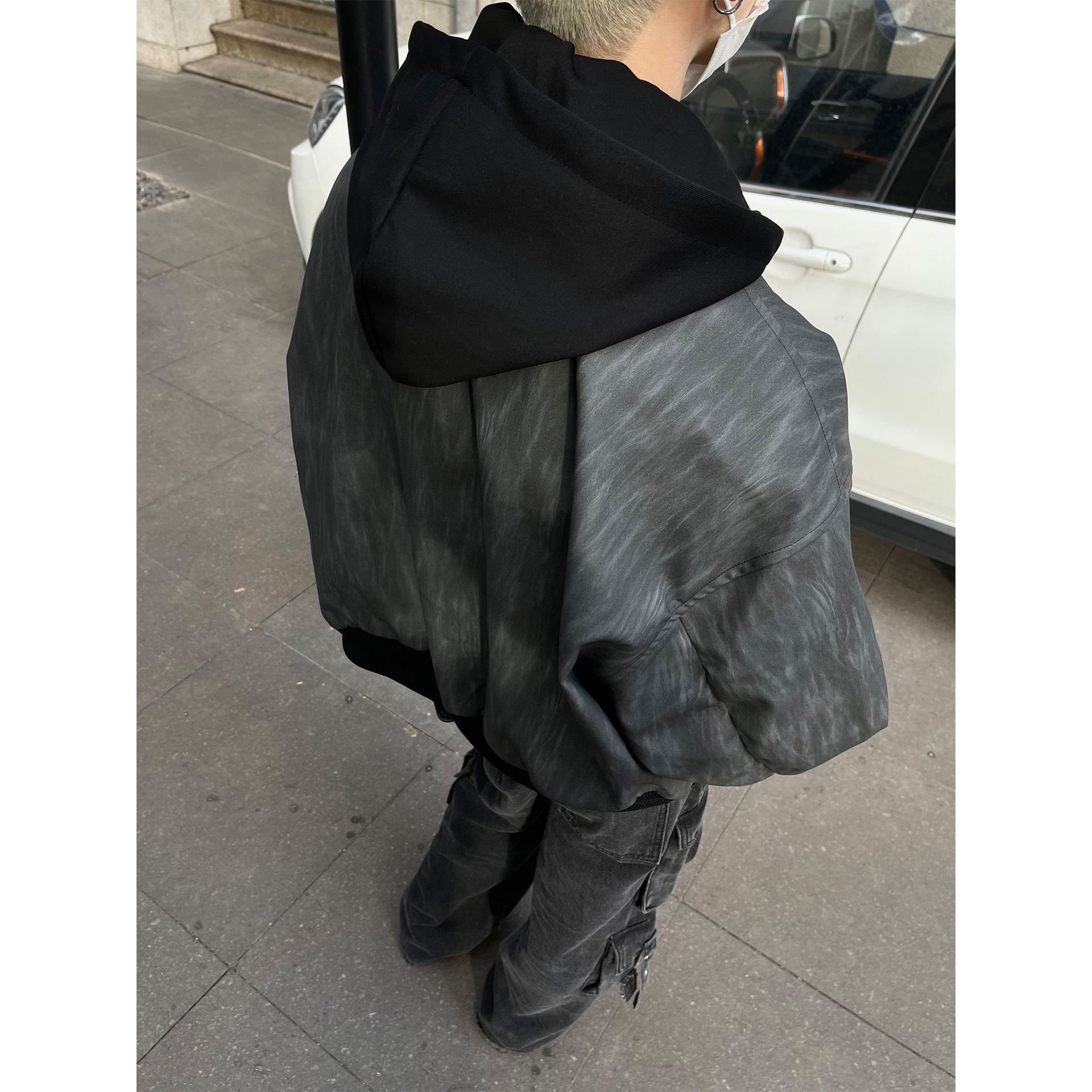 UMI MAO American Retro Work Ja - Leather Work Jacket With Hood reseña y precio