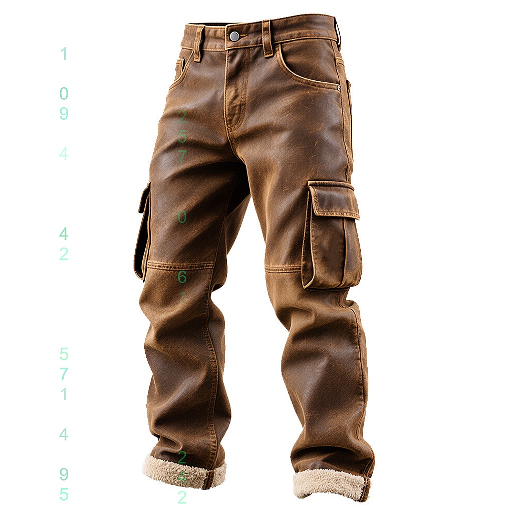 Mens Vintage Brown PU Leather  - Leather Work Overalls reseña y precio