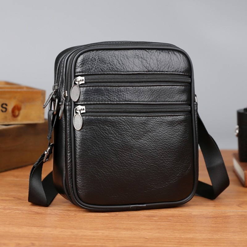 Men's Shoulder Messenger Bag C - Leather Work Bag Men reseña y precio