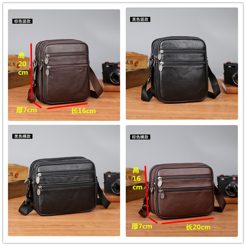 Men's Shoulder Messenger Bag C - Leather Work Bag Men reseña y precio