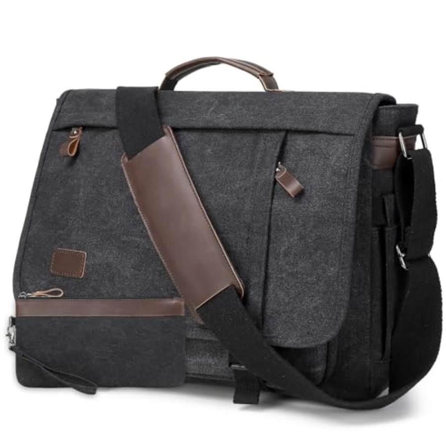 17.3 Inch Messenger Bag for Me - Leather Work Bag Mens reseña y precio