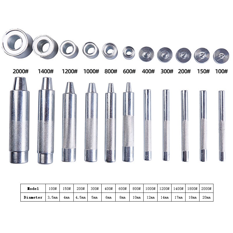 Punching Holes Tools  Set，3.5- - Leatherwork Rivet Setter reseña y precio
