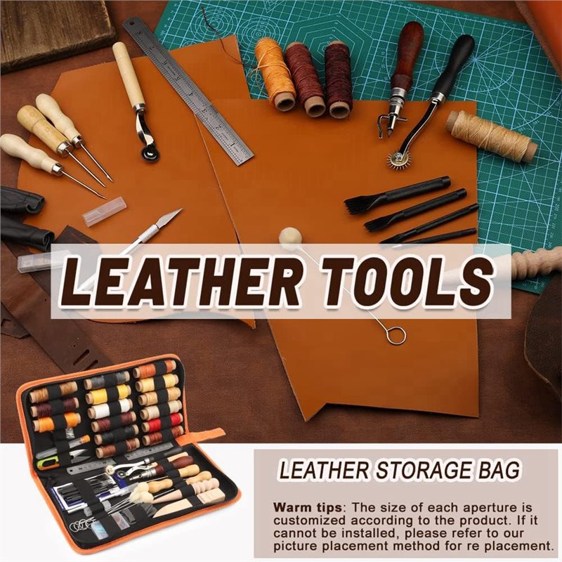 A008 Leather Working Tools Kit - Beginner Leatherwork Kit reseña y precio