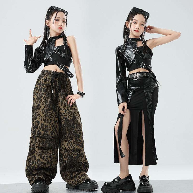 New Girls' Jazz Dance Leather  - Leather Work Overalls reseña y precio