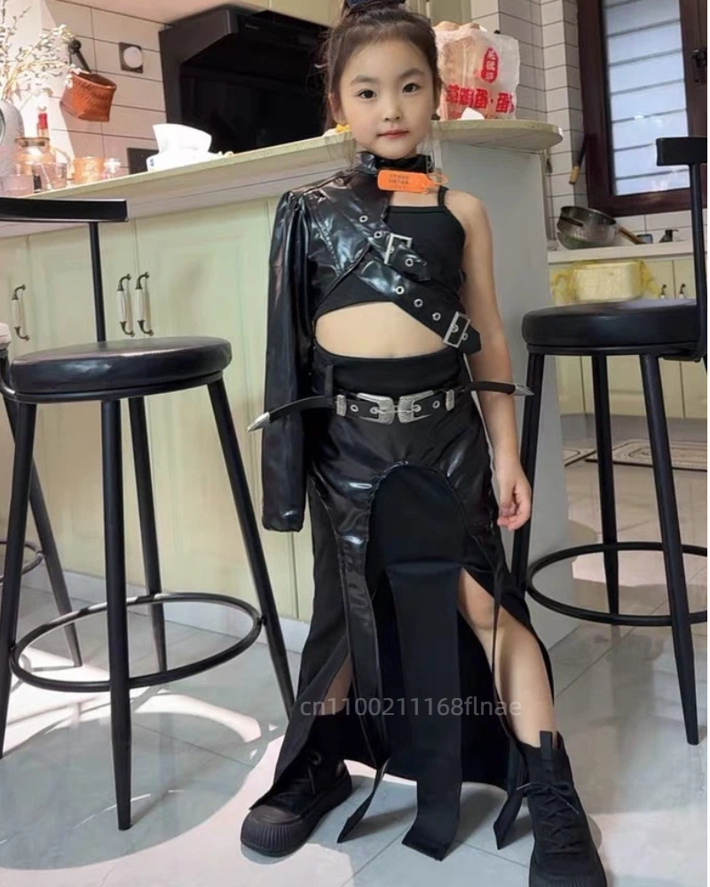 New Girls' Jazz Dance Leather  - Leather Work Overalls reseña y precio