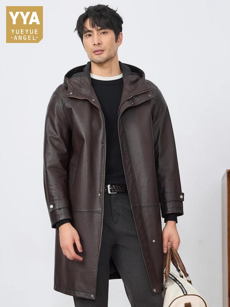 Fashion Mens Autum New Hooded  - Leather Work Jacket With Hood reseña y precio