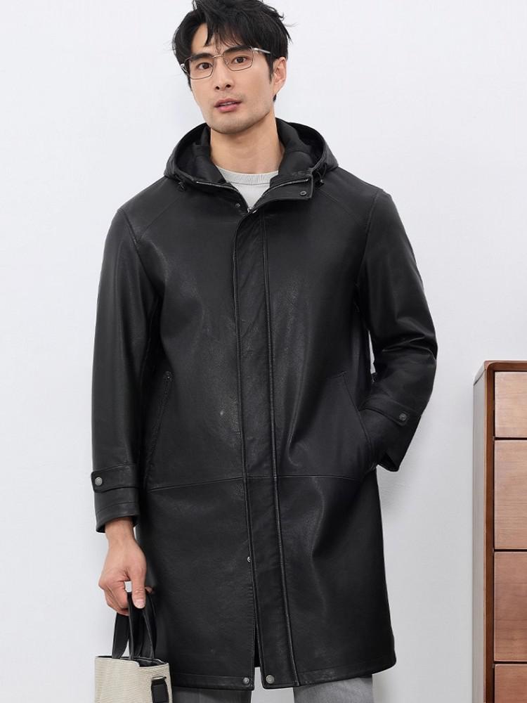 Fashion Mens Autum New Hooded  - Leather Work Jacket With Hood reseña y precio
