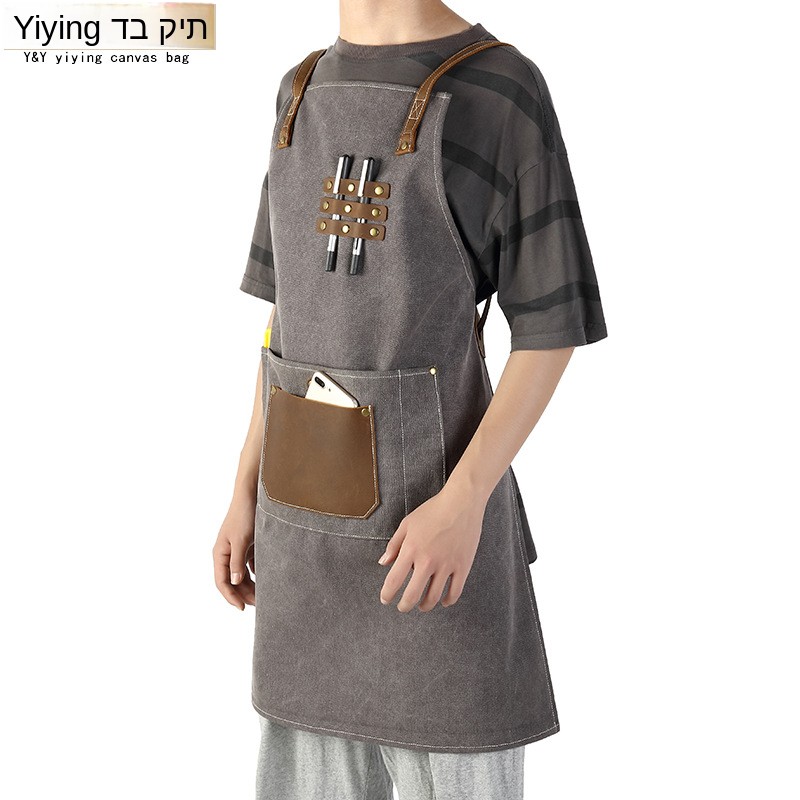 Fashionable Wax Canvas Tool Ap - Leather Work Overalls reseña y precio