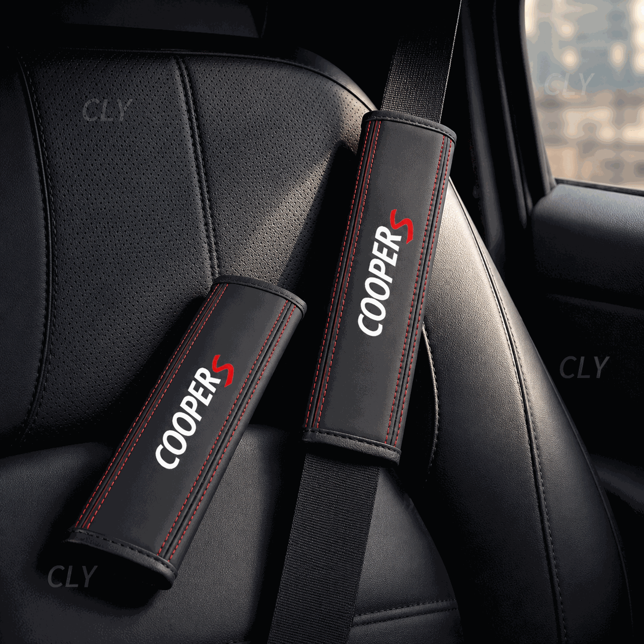 2Pcs Car Seat Belt Nappa Leath - Leather Work For Car reseña y precio