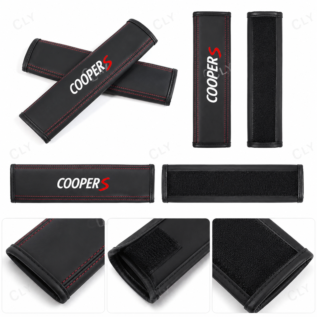 2Pcs Car Seat Belt Nappa Leath - Leather Work For Car reseña y precio