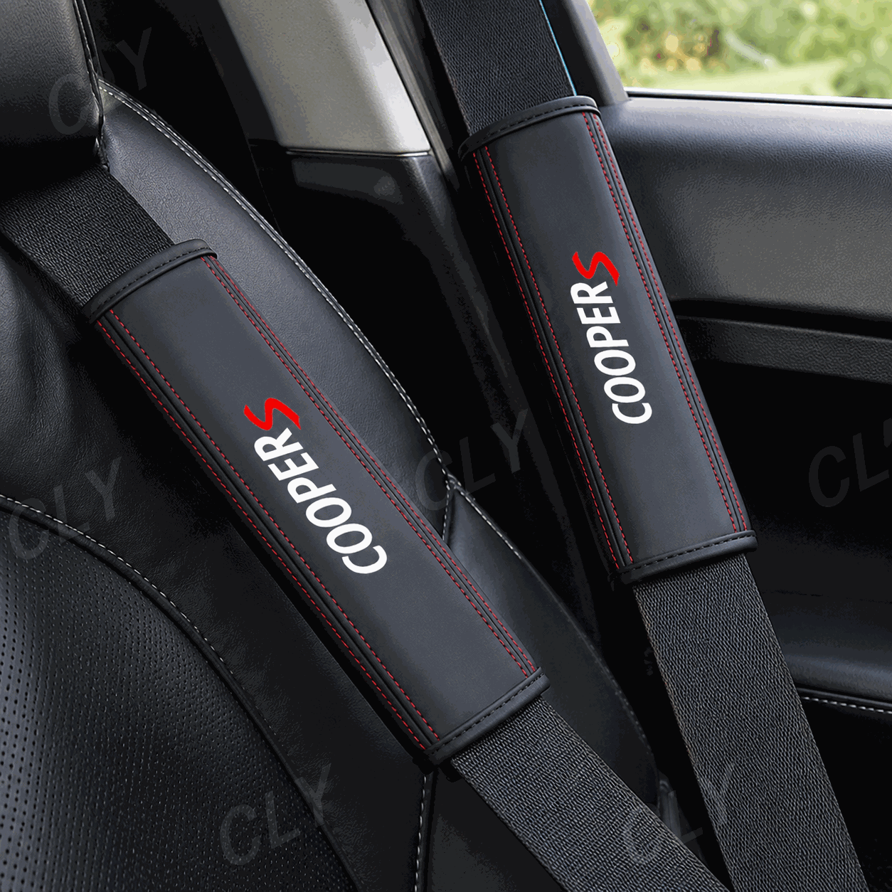 2Pcs Car Seat Belt Nappa Leath - Leather Work For Car reseña y precio