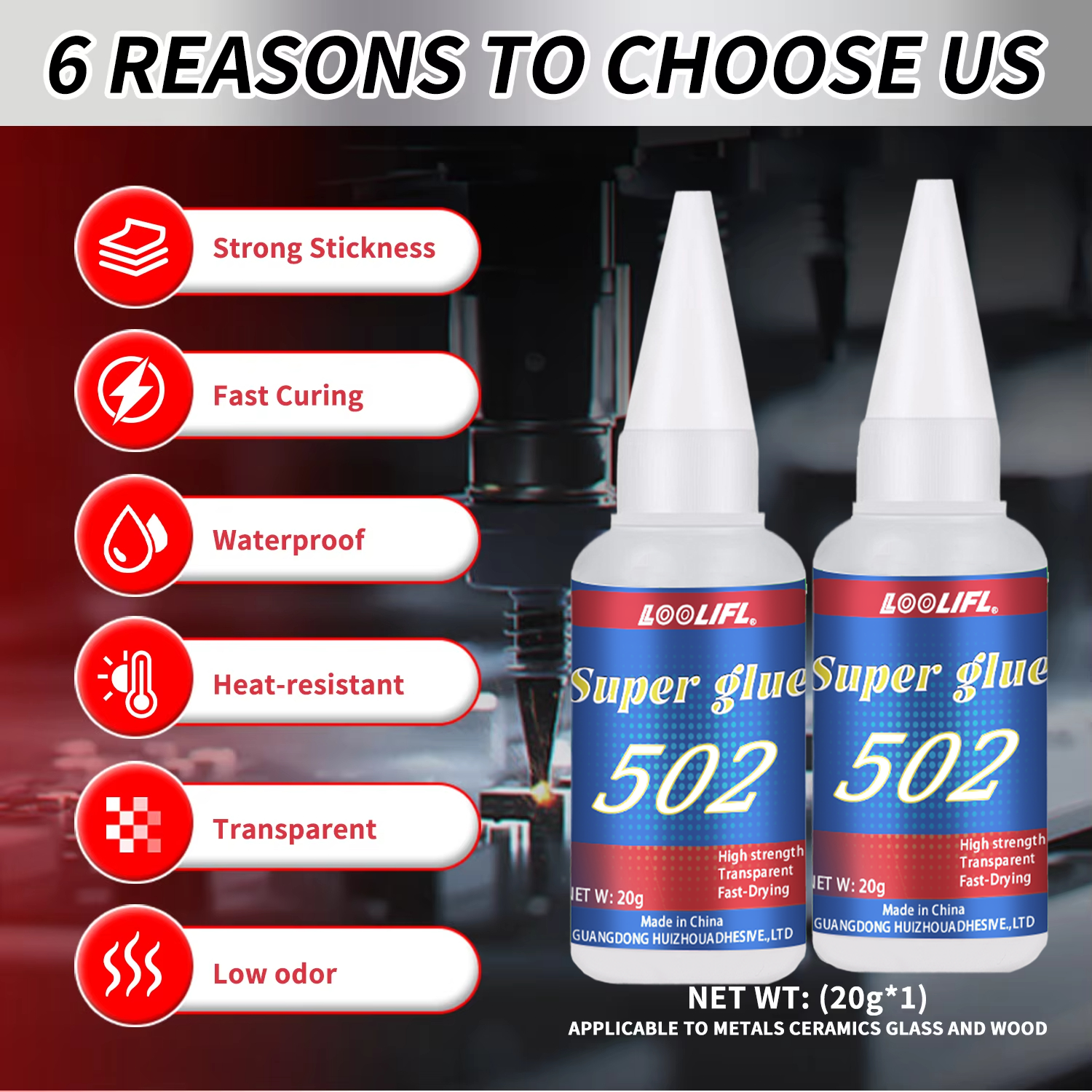 LOOLIFL 1-7pcs 502 Super Glue  - Leatherwork Tools reseña y precio